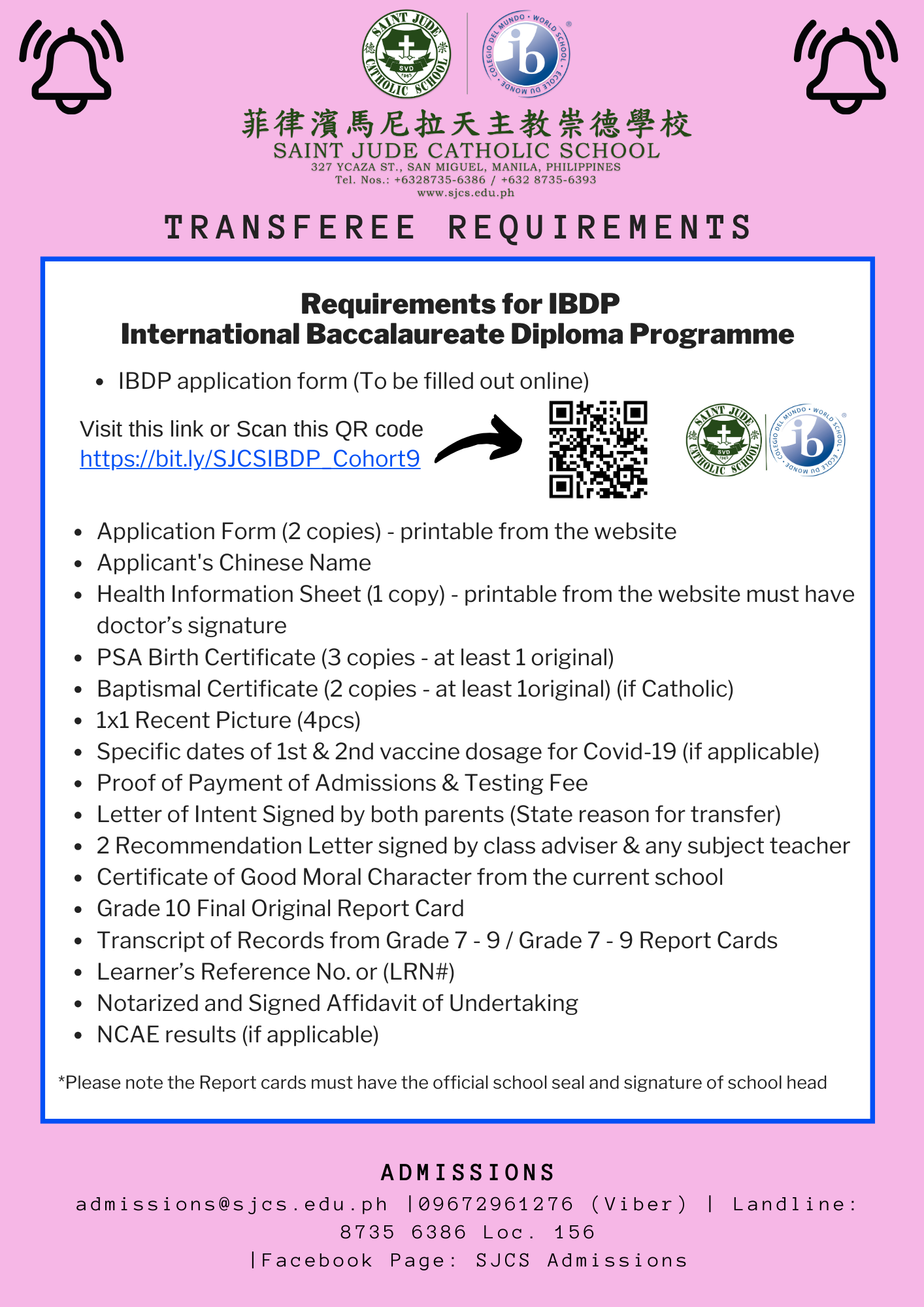 International Baccalaureate Diploma Programme (IBDP) Admissions ...
